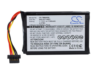 3.7V, 1100mAh, Li-ion Battery fits Tomtom, Go 940, Go 940 Live, 4.07Wh