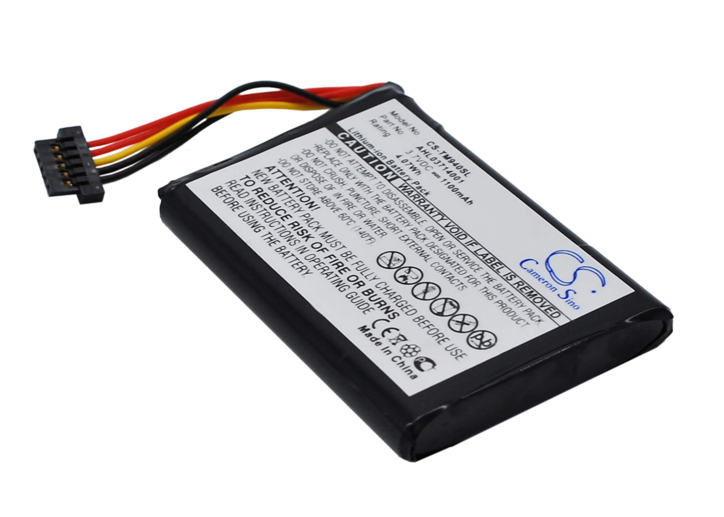 3.7V, 1100mAh, Li-ion Battery fits Tomtom, Go 940, Go 940 Live, 4.07Wh