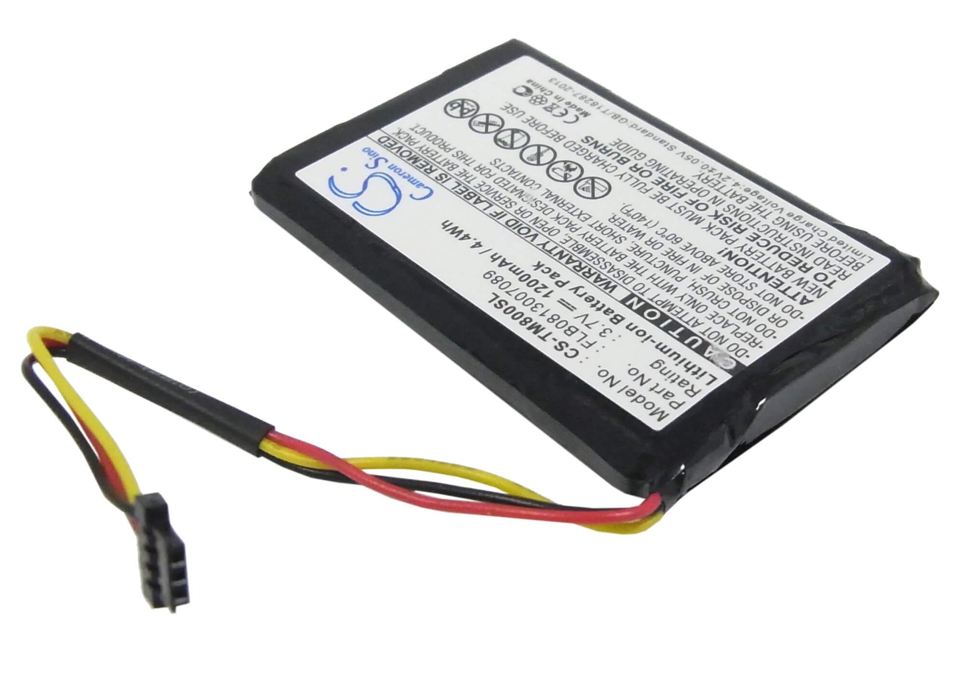 3.7V, 1200mAh, Li-ion Battery fits Tomtom, 4fc64 4fd6.001.00, Go 60, 4.44Wh