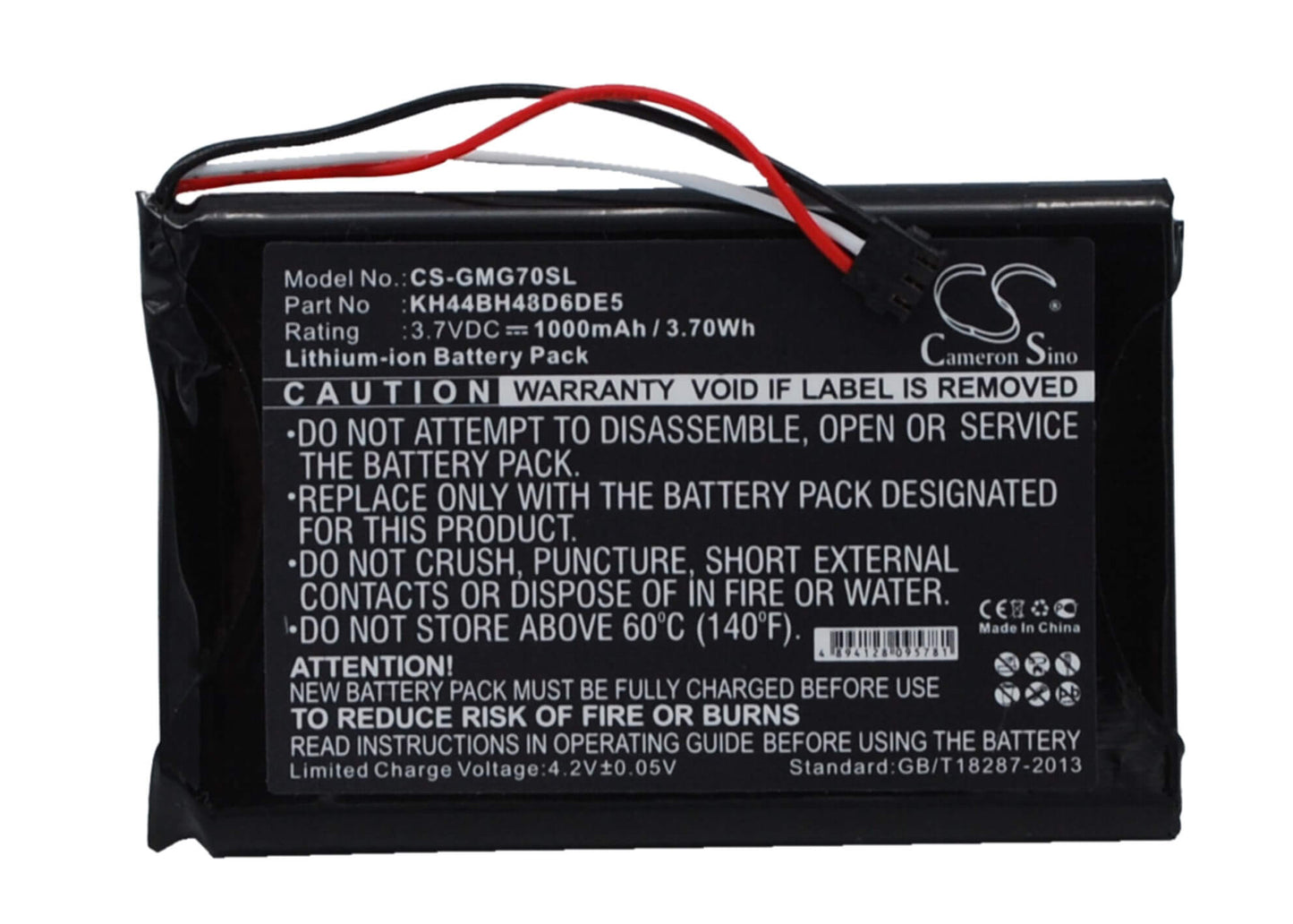 3.7V, 1000mAh, Li-ion Battery fits Garmin, Approach G7, 3.7Wh