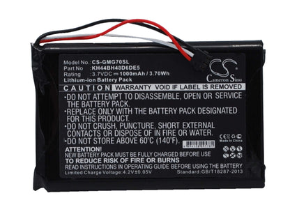 3.7V, 1000mAh, Li-ion Battery fits Garmin, Approach G7, 3.7Wh