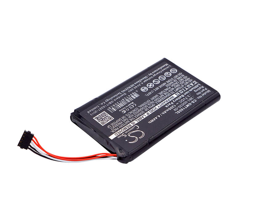 Gps, Navigator 3.7V, 1200mAh, Li-ion Battery fits Garmin, T 5 Mini, Tt 15 Mini, 4.44Wh