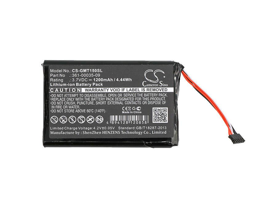 Gps, Navigator 3.7V, 1200mAh, Li-ion Battery fits Garmin, T 5 Mini, Tt 15 Mini, 4.44Wh