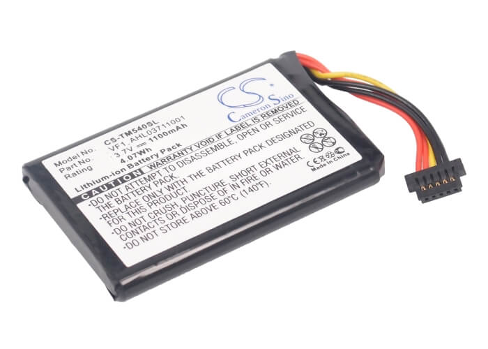 3.7V, 1100mAh, Li-ion Battery fits Tomtom, 4cf5.002.00, Go 540, 4.07Wh