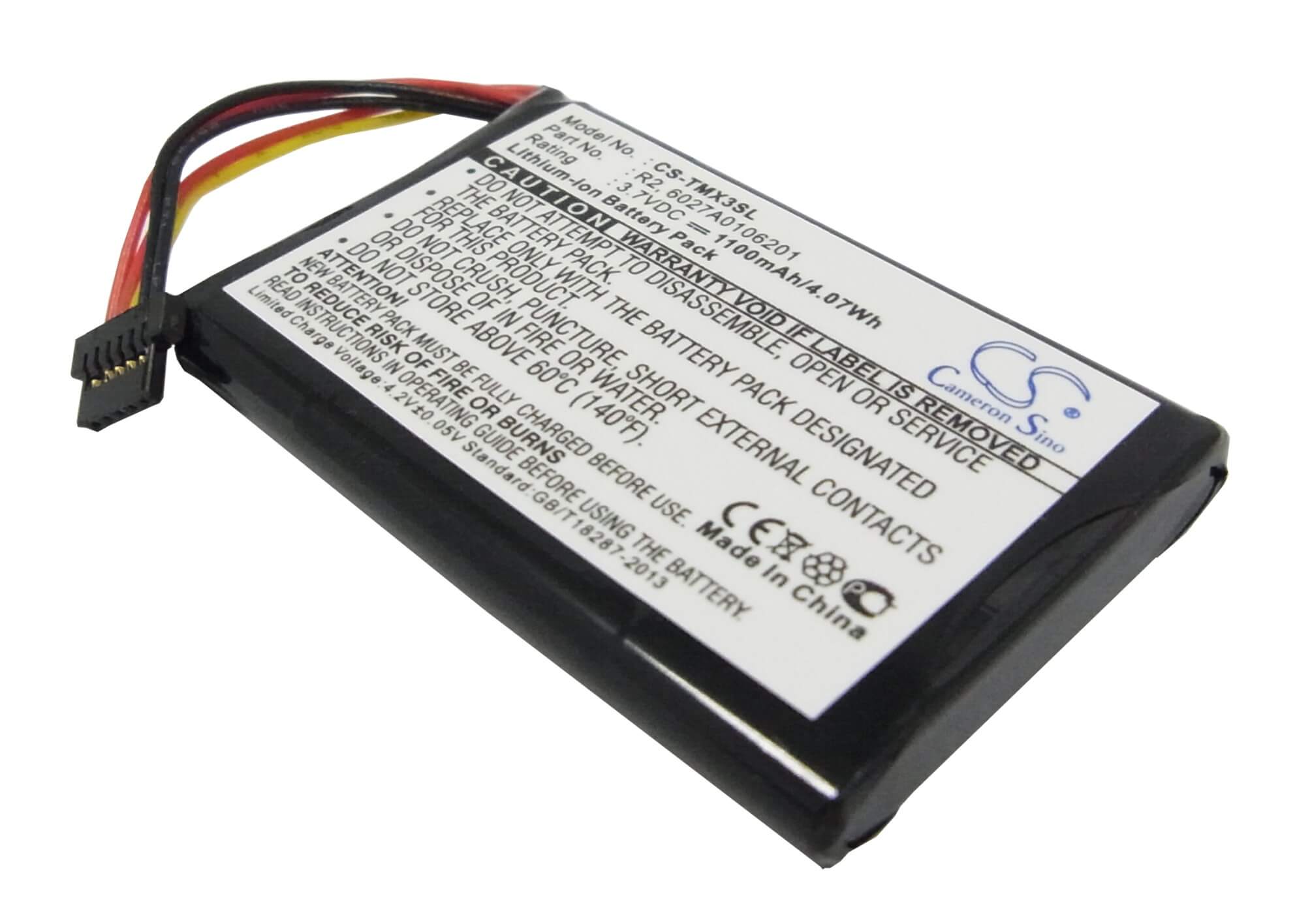 3.7V, 1100mAh, Li-ion Battery fits Tomtom, 1ep0.029.01, 4ep0.001.02, 4.07Wh