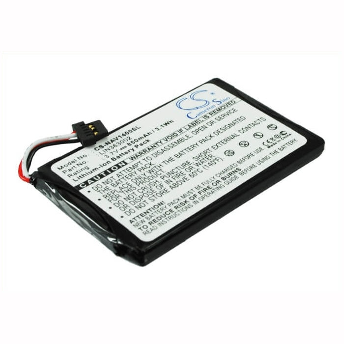 3.7V, 850mAh, Li-ion Battery fits Navigon, 1400, 1410, 3.145Wh
