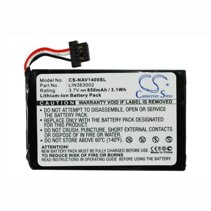 3.7V, 850mAh, Li-ion Battery fits Navigon, 1400, 1410, 3.145Wh