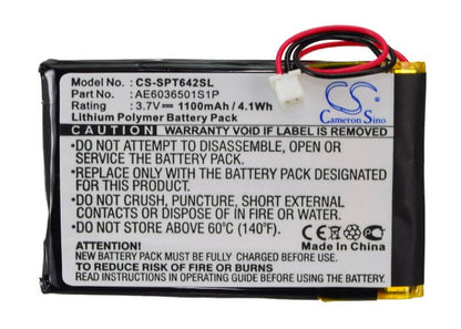 3.7V, 1100mAh, Li-Polymer Battery fits Spetrotec, 4642-e434-v12 Seg/n, 4.07Wh