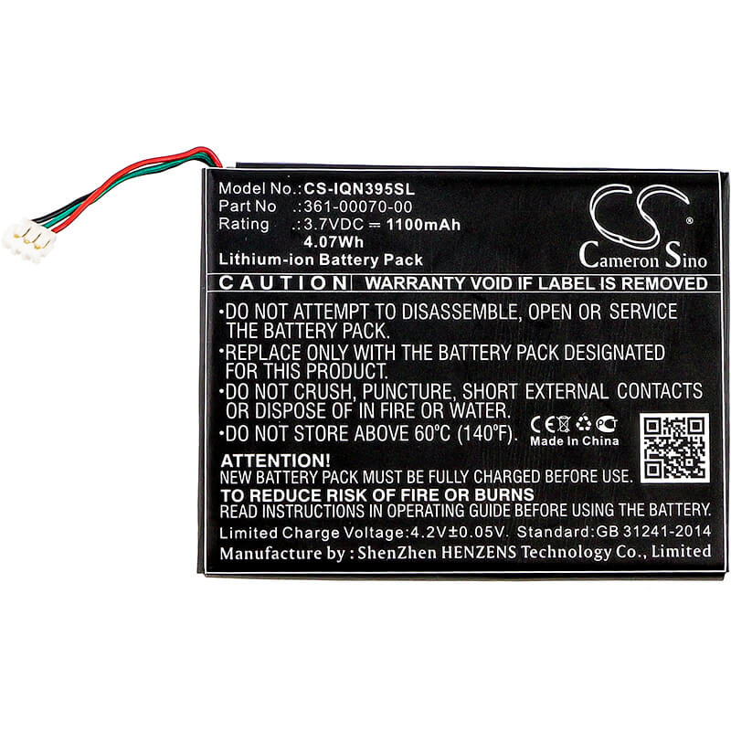 3.7V, 1100mAh, Li-ion Battery fits Garmin, 3597lmt, Nuvi 3597, 4.07Wh