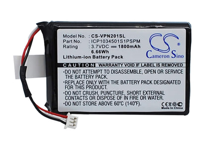 3.7V, 1800mAh, Li-ion Battery fits Vdo Dayton, Ms2010aus, 6.66Wh