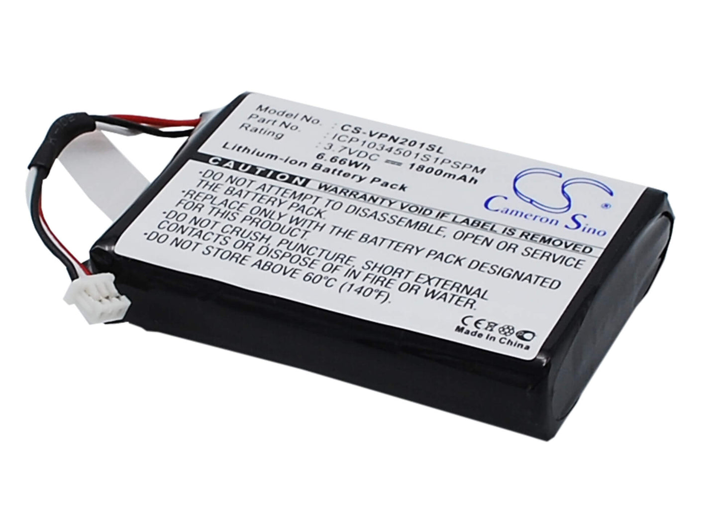 3.7V, 1800mAh, Li-ion Battery fits Vdo Dayton, Ms2010aus, 6.66Wh