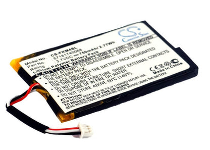3.7V, 750mAh, Li-Polymer Battery fits Falk, M2, M4, 2.775Wh