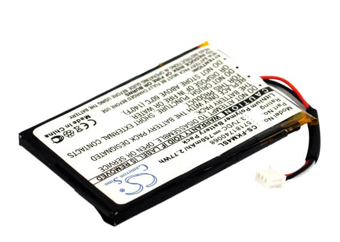 3.7V, 750mAh, Li-Polymer Battery fits Falk, M2, M4, 2.775Wh
