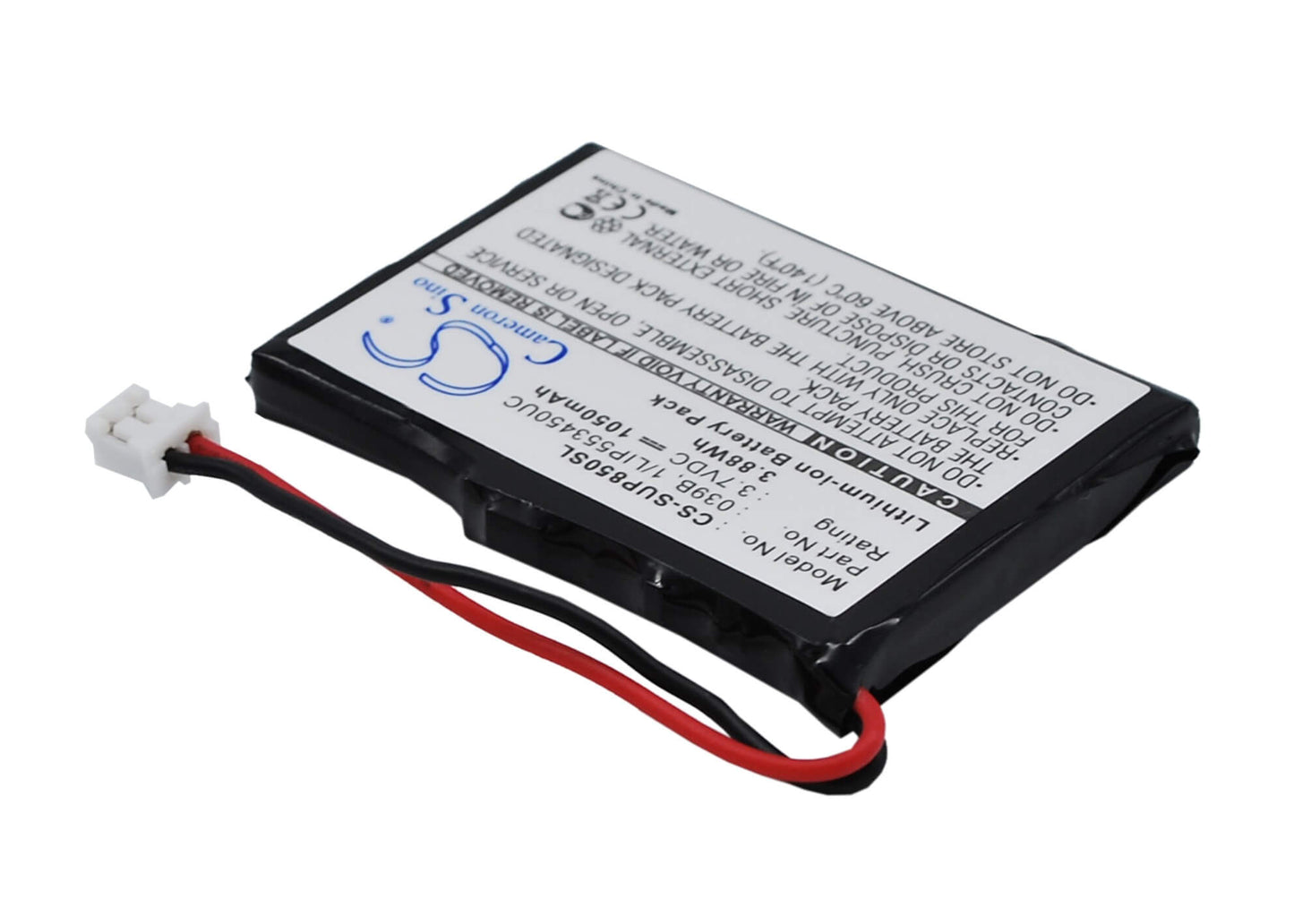 3.7V, 1050mAh, Li-ion Battery fits Sureshotgps, 1110-1, 8800, 3.885Wh