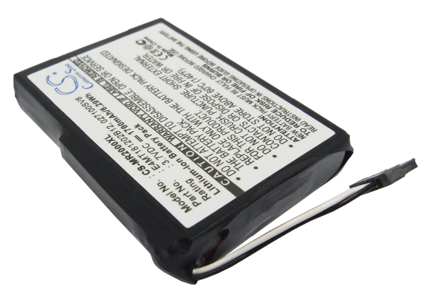 3.7V, 1700mAh, Li-ion Battery fits Magellan, Roadmate 2000, Roadmate 2200t, 6.29Wh