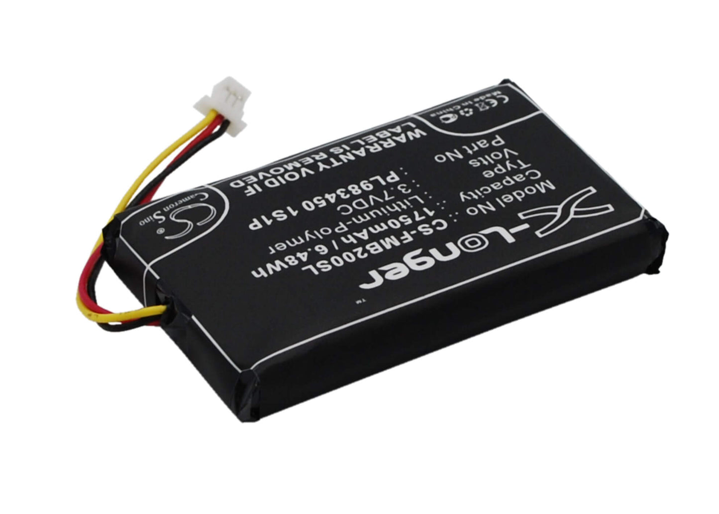 3.7V, 1750mAh, Li-Polymer Battery fits Falcom, Mambo 2, 6.475Wh