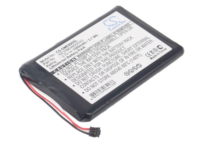 3.7V, 1000mAh, Li-ion Battery fits Garmin, Edge 800, Edge 810, 3.7Wh