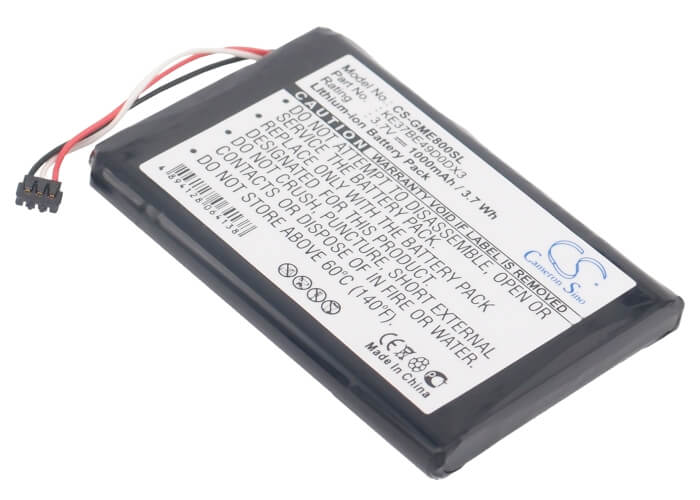 3.7V, 1000mAh, Li-ion Battery fits Garmin, Edge 800, Edge 810, 3.7Wh