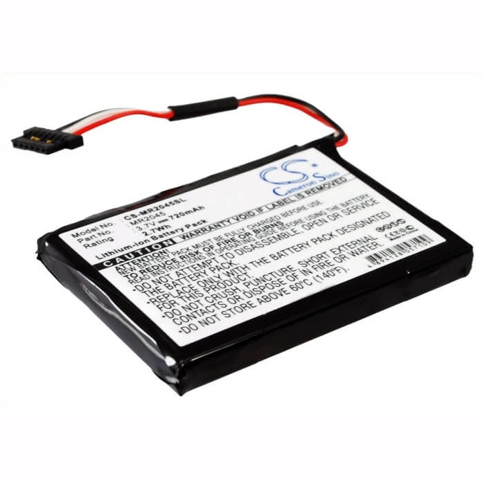 3.7V, 720mAh, Li-ion Battery fits Magellan, Roadmate 2045, Roadmate 2045t-lm, 2.664Wh