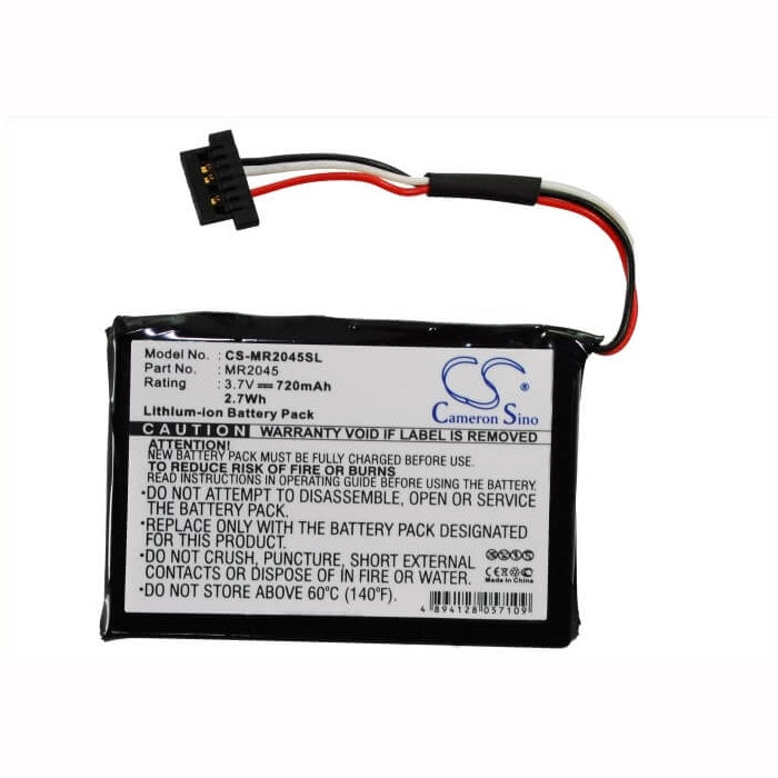 3.7V, 720mAh, Li-ion Battery fits Magellan, Roadmate 2045, Roadmate 2045t-lm, 2.664Wh