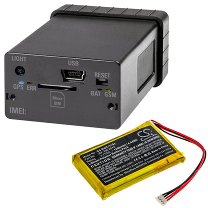 3.7V, 1200mAh, Li-Polymer Battery fits Renkforce, Gx-111, 4.44Wh