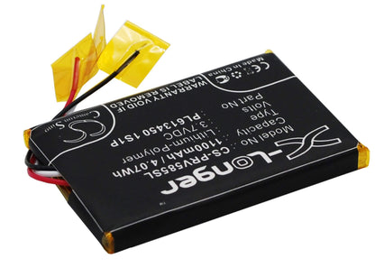 3.7V, 1100mAh, Li-Polymer Battery fits Prestigio, Geovision 5850hddvr, 4.07Wh