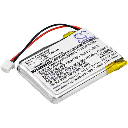3.7V, 1250mAh, Li-Polymer Battery fits Dual, Xgps160, Xgps160 Skypro Gps Receiver, 4.625Wh
