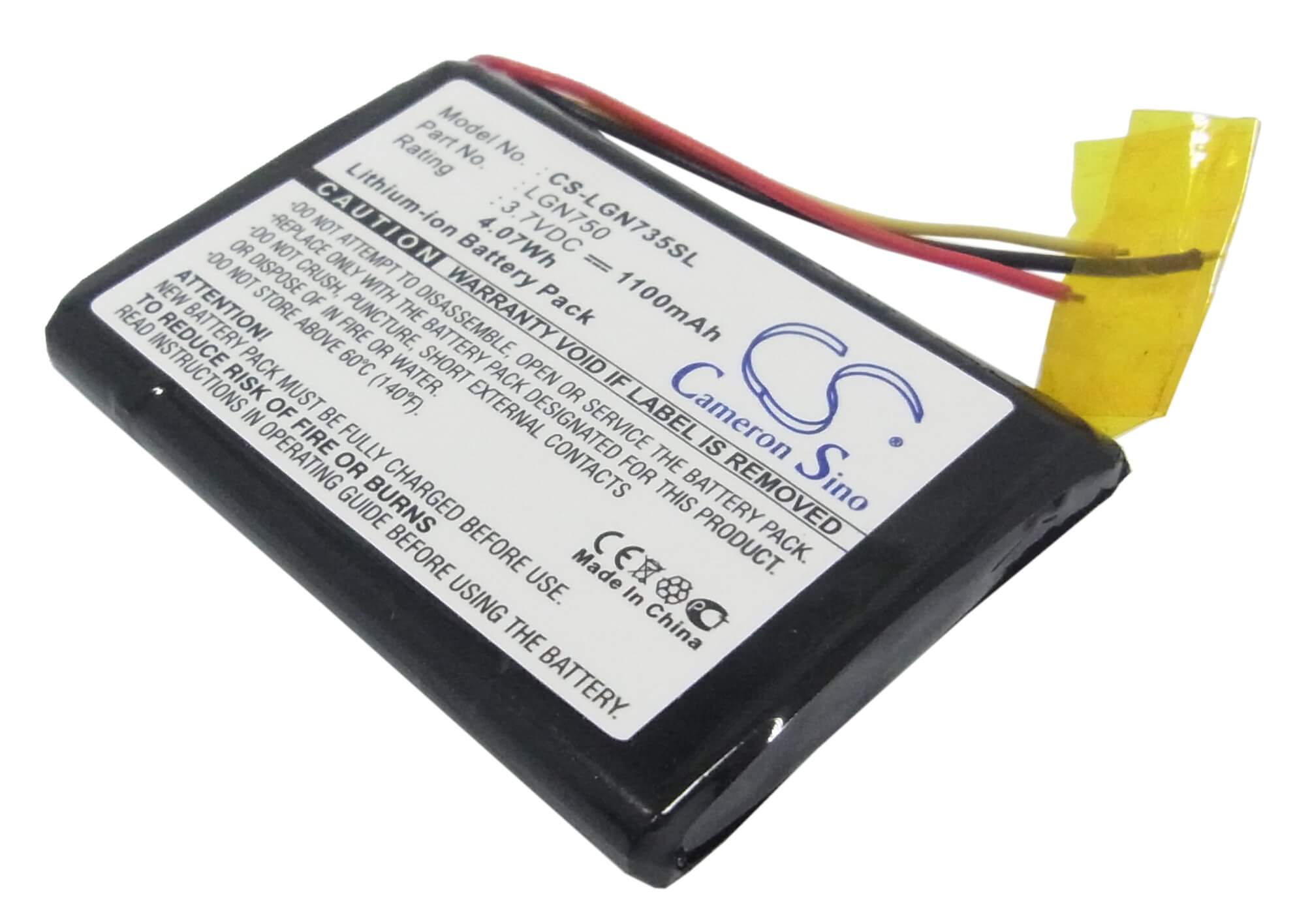 3.7V, 1100mAh, Li-ion Battery fits Lg, Ln700, Ln704, 4.07Wh