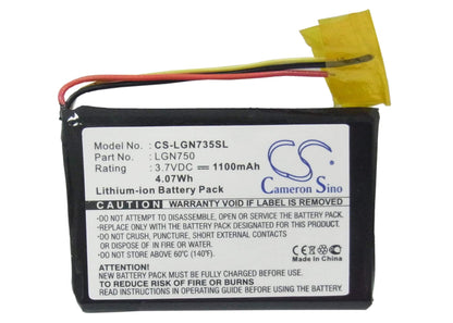 3.7V, 1100mAh, Li-ion Battery fits Lg, Ln700, Ln704, 4.07Wh