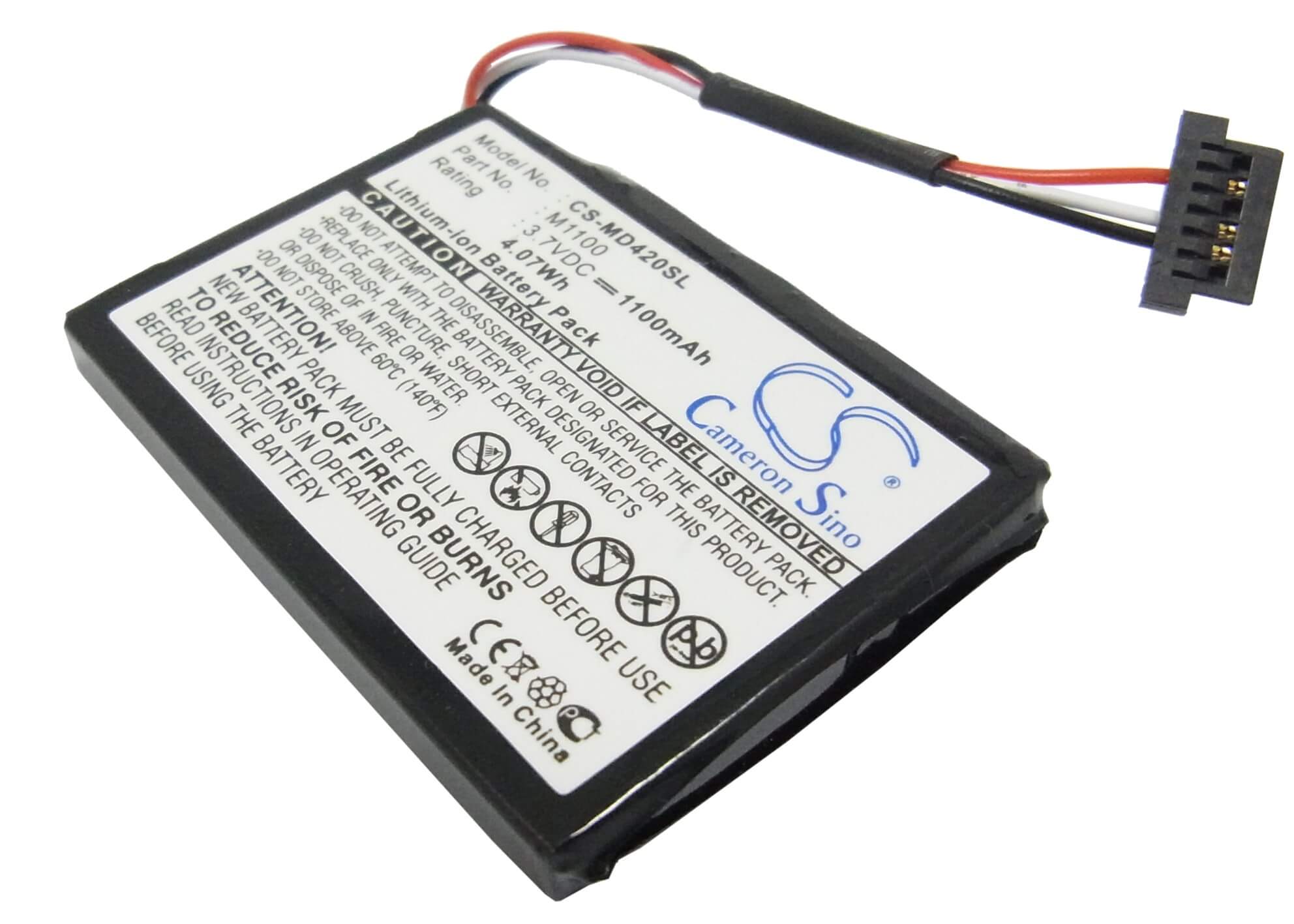3.7V, 1100mAh, Li-ion Battery fits Medion, Gopal E4230, Gopal E4240, 4.07Wh
