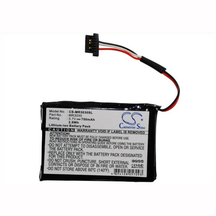 3.7V, 750mAh, Li-ion Battery fits Magellan, Roadmate 3030, Roadmate 3030-lm, 2.775Wh