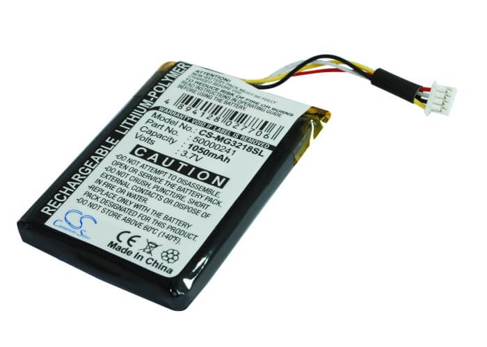 3.7V, 1050mAh, Li-Polymer Battery fits Typhoon, Myguide M Imove 3218, Myguide Pnd 3218, 3.885Wh