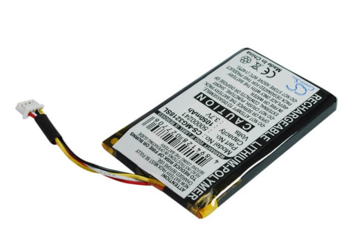 3.7V, 1050mAh, Li-Polymer Battery fits Typhoon, Myguide M Imove 3218, Myguide Pnd 3218, 3.885Wh
