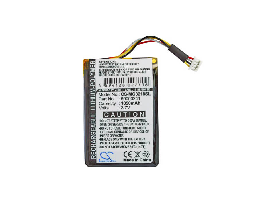 3.7V, 1050mAh, Li-Polymer Battery fits Typhoon, Myguide M Imove 3218, Myguide Pnd 3218, 3.885Wh