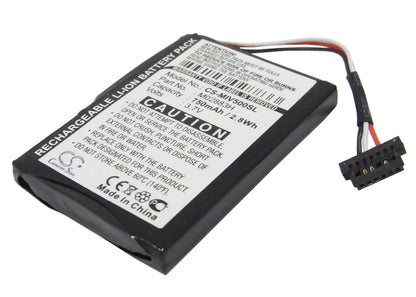 3.7V, 750mAh, Li-ion Battery fits Mitac, Mio Moov 500, Mio Moov 510, 2.775Wh