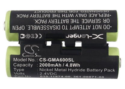 2.4V, 2000mAh, Ni-MH Battery fits Garmin, 010-01550-00, Astro 320 Handheld, 4.8Wh