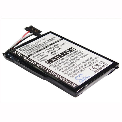 3.7V, 1250mAh, Li-ion Battery fits Navman, S30, S50, 4.625Wh