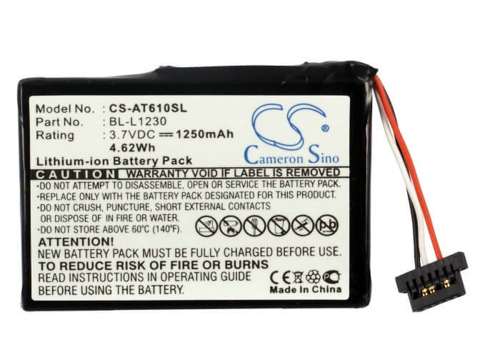 3.7V, 1250mAh, Li-ion Battery fits Airis, T610, T620, 4.625Wh