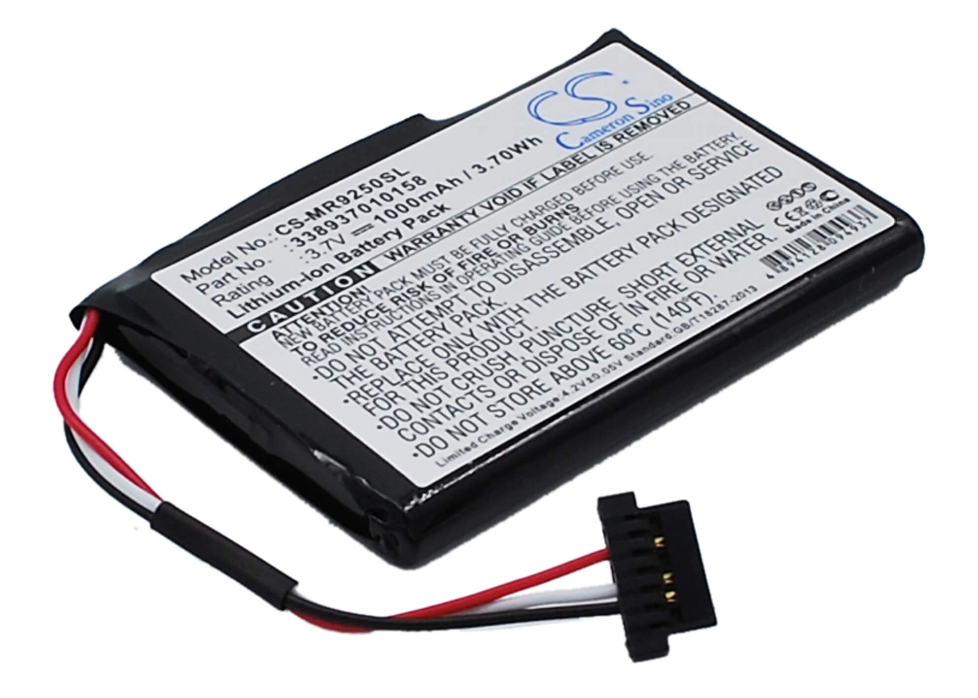 3.7V, 1000mAh, Li-ion Battery fits Magellan, Roadmate 9250, Roadmate 9250t-lm, 3.7Wh