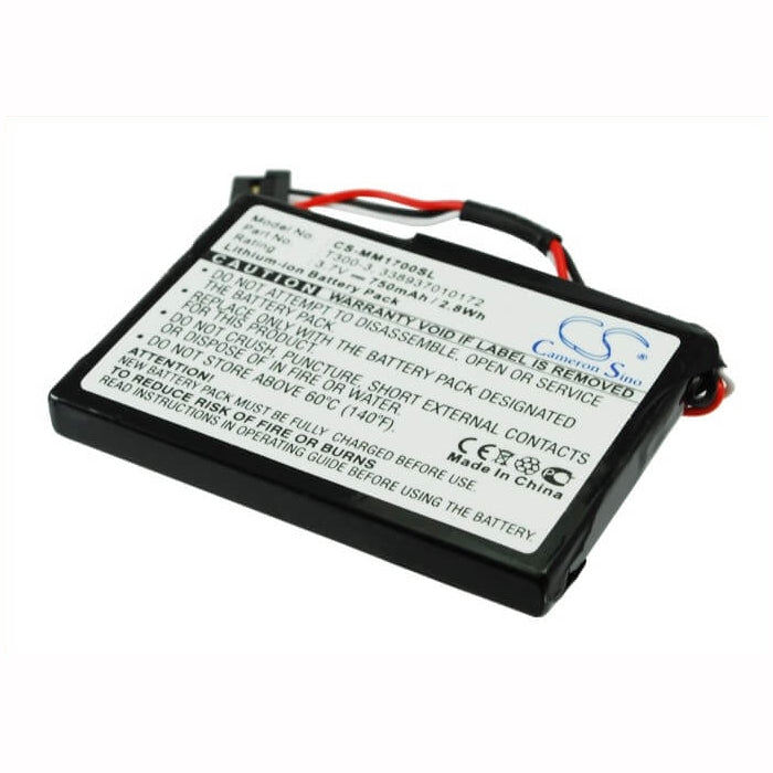 3.7V, 750mAh, Li-ion Battery fits Magellan, Maestro 1700, 2.775Wh