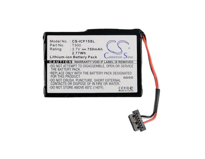 3.7V, 750mAh, Li-ion Battery fits Navman, F15, S45, 2.775Wh