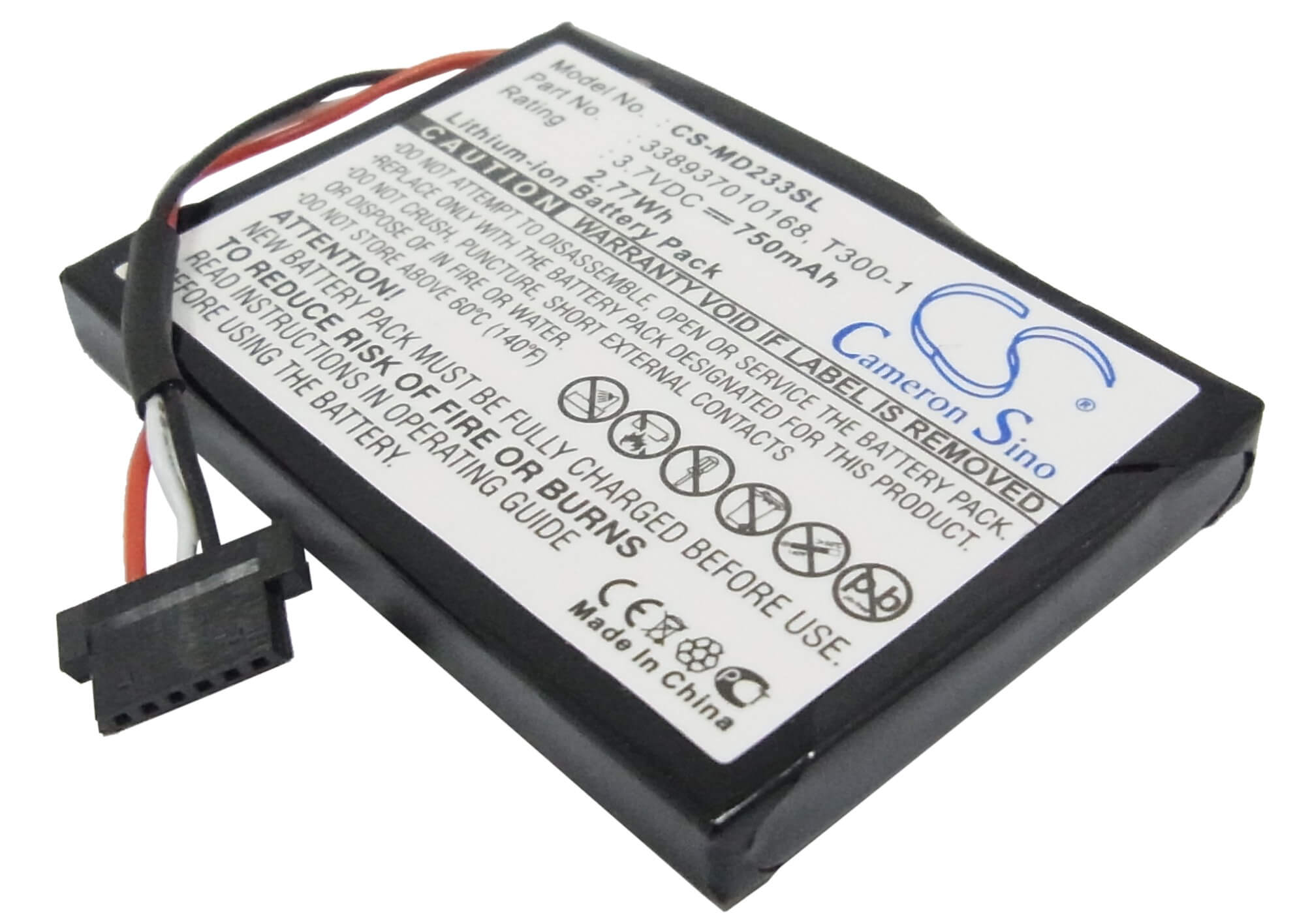 3.7V, 750mAh, Li-ion Battery fits Medion, Gopal E4430, Gopal E4435, 2.775Wh