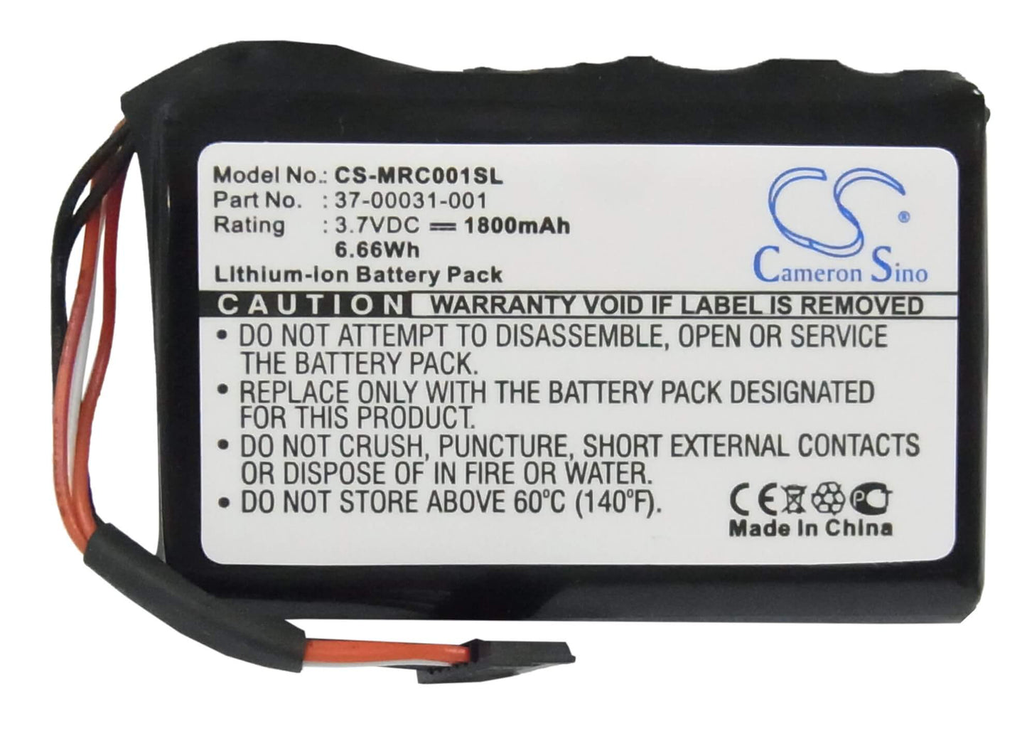3.7V, 1800mAh, Li-ion Battery fits Magellan, 2500t, Crossover, 6.66Wh