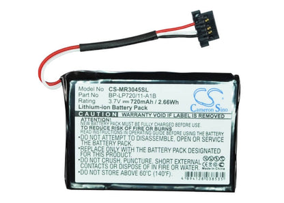 3.7V, 720mAh, Li-ion Battery fits Magellan, Roadmate 3045, Roadmate 3045-lm, 2.664Wh