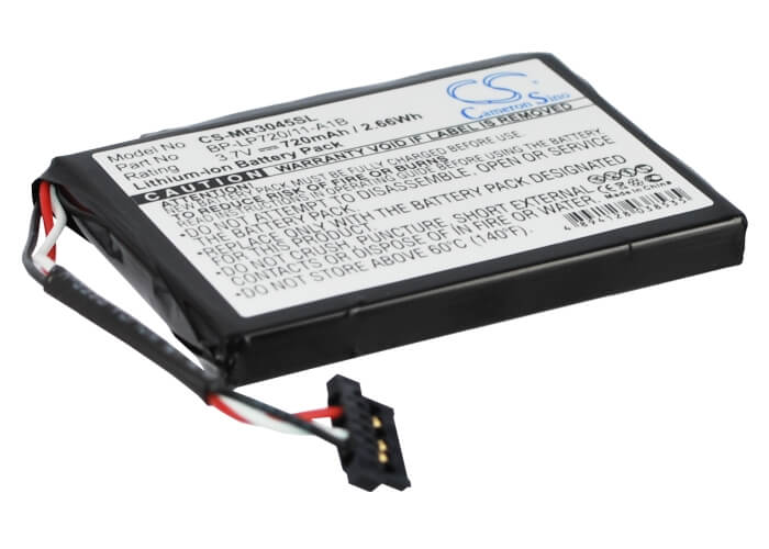3.7V, 720mAh, Li-ion Battery fits Becker, Active 43 Talk, Active 43 Traffic, 2.664Wh