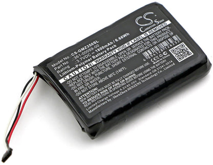 3.7V, 1800mAh, Li-Polymer Battery fits Garmin, Zumo 340lm, Zumo 350lm, 6.66Wh