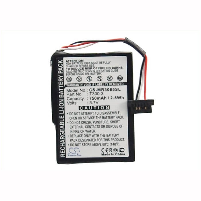 3.7V, 750mAh, Li-ion Battery fits Magellan, Rm5220sgluc, Roadmate 3055, 2.775Wh