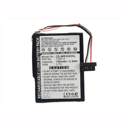 3.7V, 750mAh, Li-ion Battery fits Magellan, Rm5220sgluc, Roadmate 3055, 2.775Wh