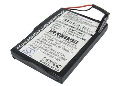 3.7V, 720mAh, Li-ion Battery fits Magellan, Roadmate 1300, Roadmate 1340, 2.664Wh
