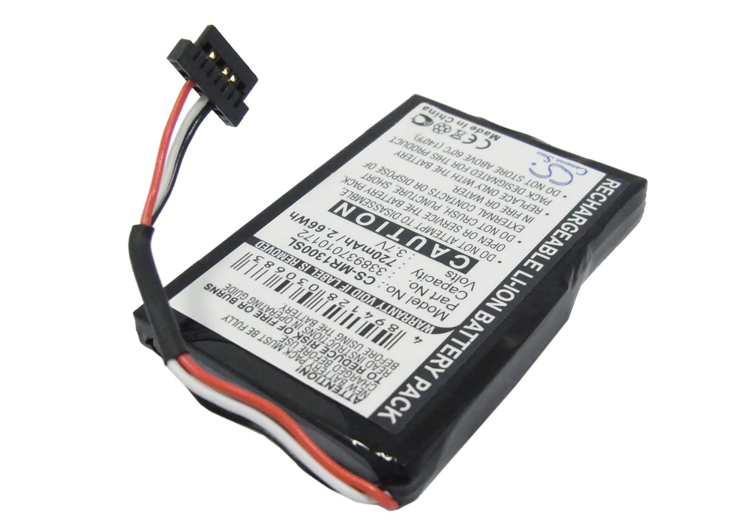 3.7V, 720mAh, Li-ion Battery fits Magellan, Roadmate 1300, Roadmate 1340, 2.664Wh